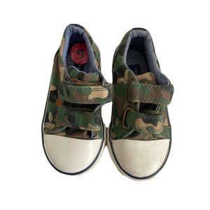 Tommy Hilfiger Kids Boy's Touch Strap Low-Top Sneakers Military Green Size 6